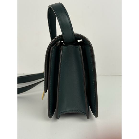 Celine Classic Box Medium Dark Green Leather Women's Shoulder Bag - Picture 4 of 16